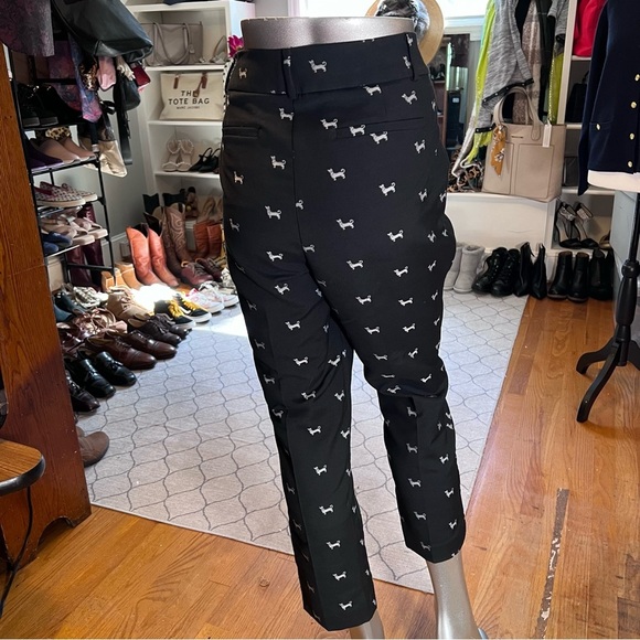 Ann Taylor LOFT Marisa Black Dachsund Straight Leg Dress Pants Sz 12P NWT - Picture 11 of 13